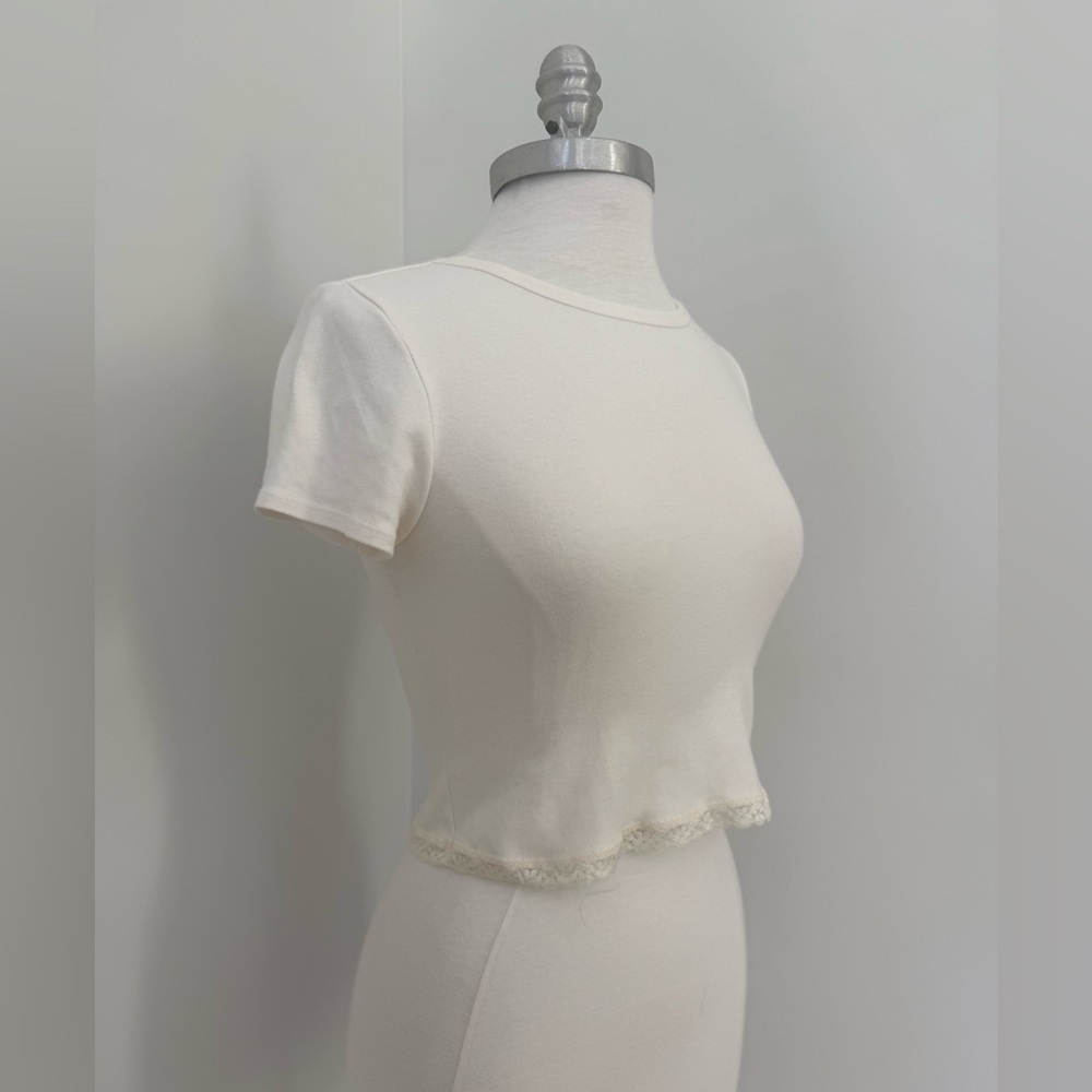 GARAGE Lace Trim Baby Tee - Picture 8 of 12